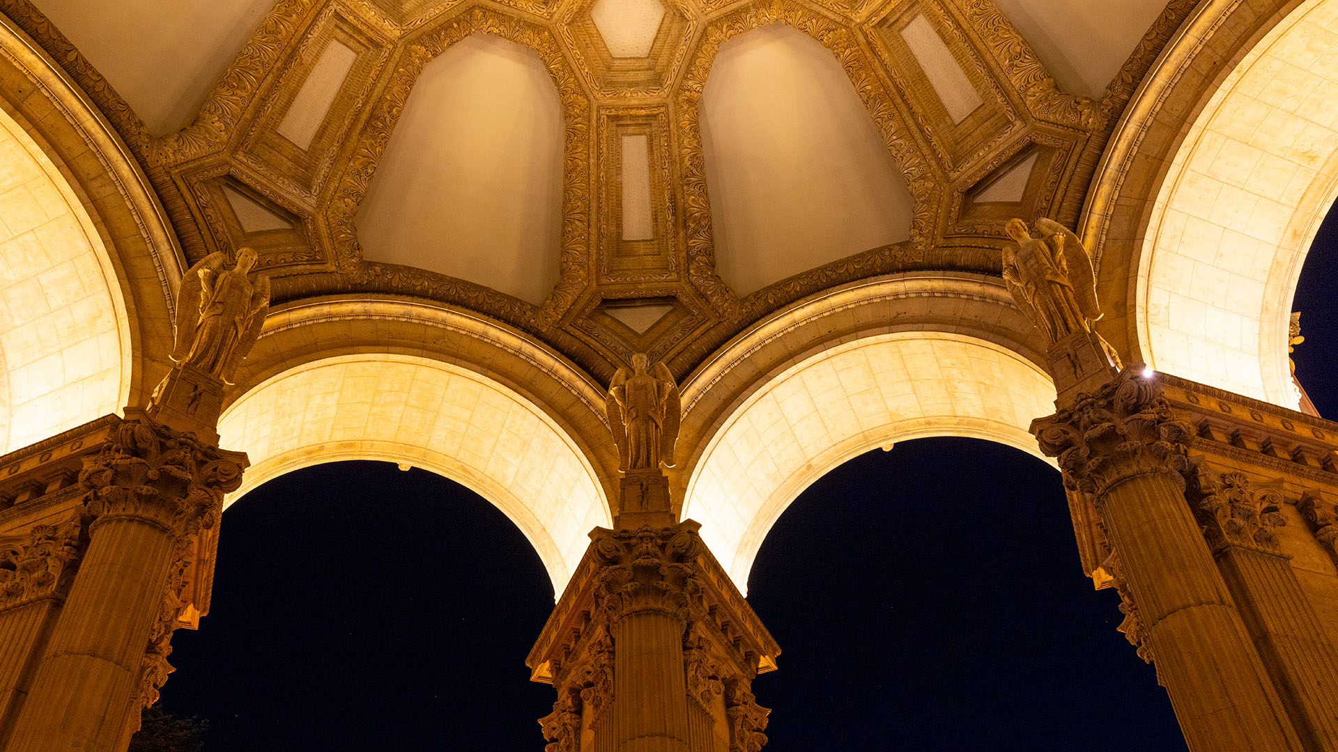 Palace of Fine Arts At Night